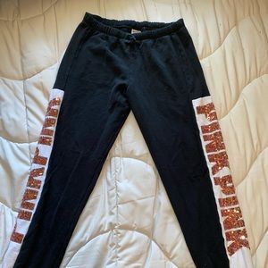 PINK sequin sweatpants